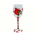 Jenkins Jenkins JENKINS13285 12 oz. Wine Glass - Louisville Cardinals JENKINS13285